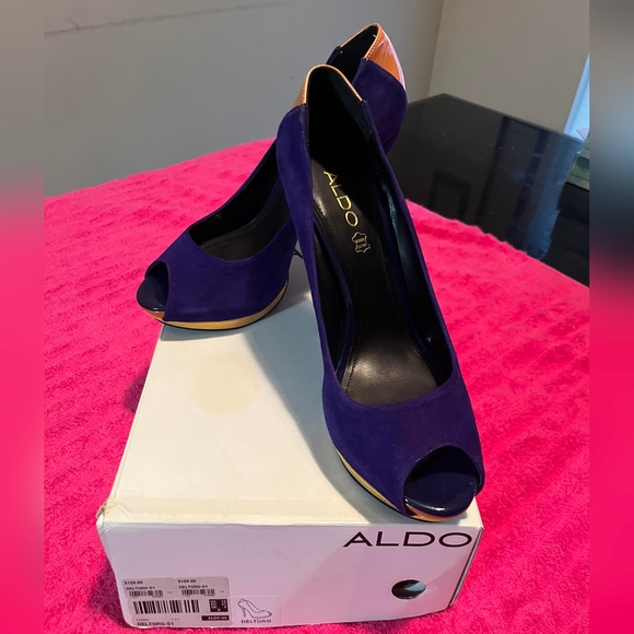 Purple N Yellow Aldo Stiletto - Picture 2 of 6